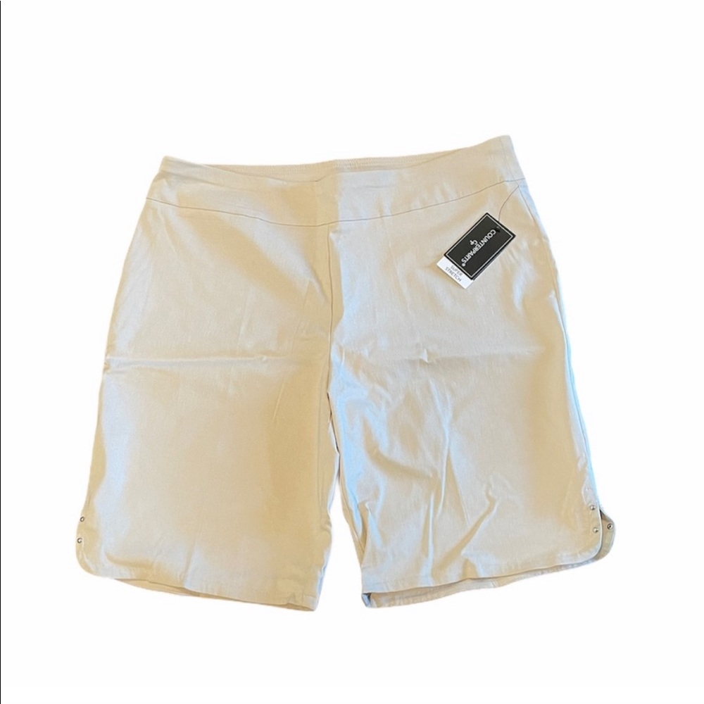 NWT Counterpart pullon super stretch cream beige neutral vacation short size 18